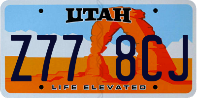 UT license plate Z778CJ