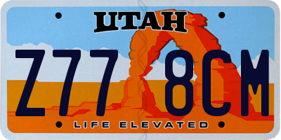 UT license plate Z778CM