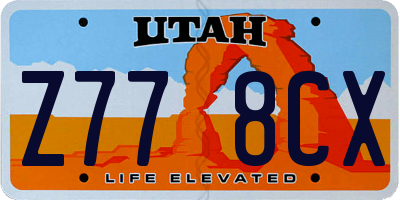 UT license plate Z778CX