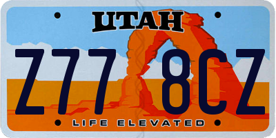 UT license plate Z778CZ