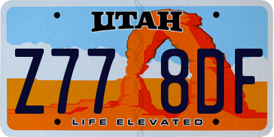 UT license plate Z778DF