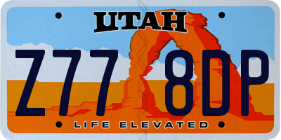 UT license plate Z778DP
