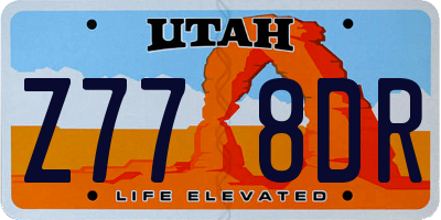 UT license plate Z778DR