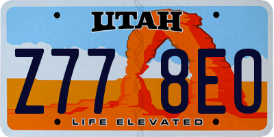 UT license plate Z778EO