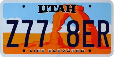 UT license plate Z778ER