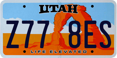 UT license plate Z778ES
