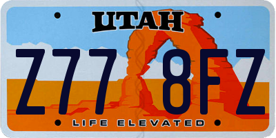 UT license plate Z778FZ