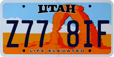 UT license plate Z778IF