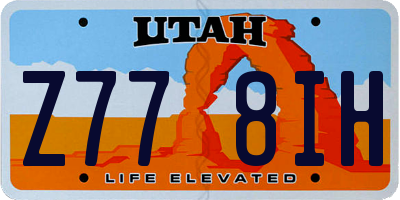 UT license plate Z778IH