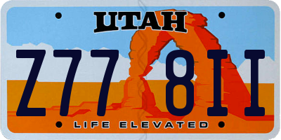 UT license plate Z778II
