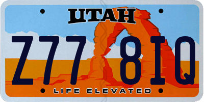 UT license plate Z778IQ