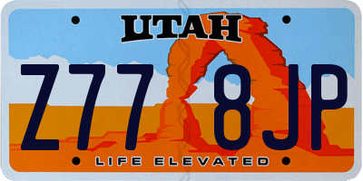 UT license plate Z778JP