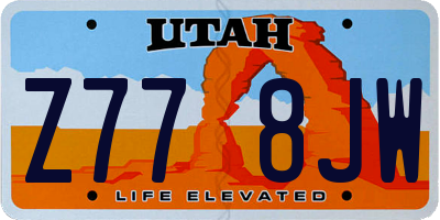 UT license plate Z778JW
