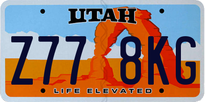 UT license plate Z778KG