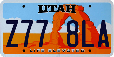 UT license plate Z778LA
