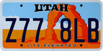 UT license plate Z778LB