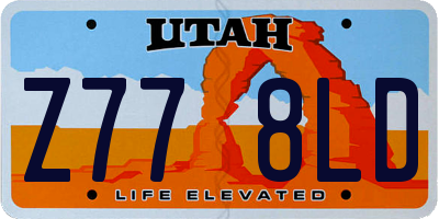 UT license plate Z778LD