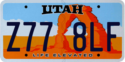 UT license plate Z778LF
