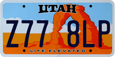 UT license plate Z778LP