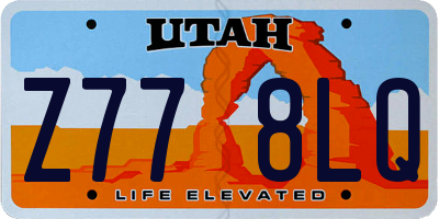 UT license plate Z778LQ