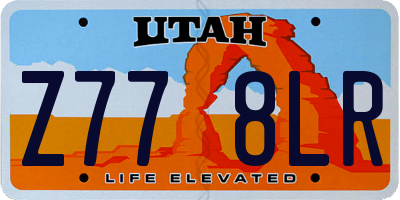 UT license plate Z778LR