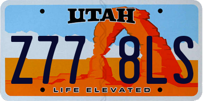 UT license plate Z778LS