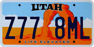 UT license plate Z778ML