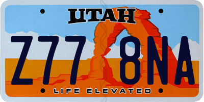 UT license plate Z778NA