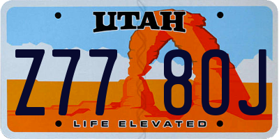 UT license plate Z778OJ