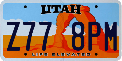 UT license plate Z778PM