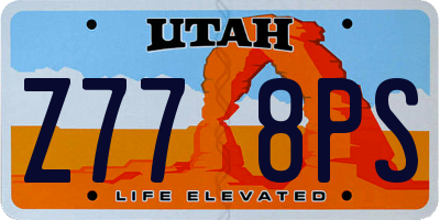 UT license plate Z778PS