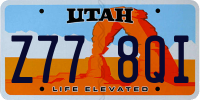 UT license plate Z778QI