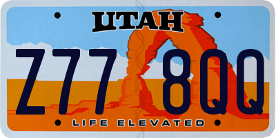 UT license plate Z778QQ