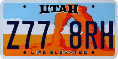UT license plate Z778RH