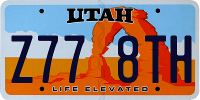 UT license plate Z778TH