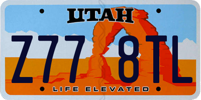 UT license plate Z778TL