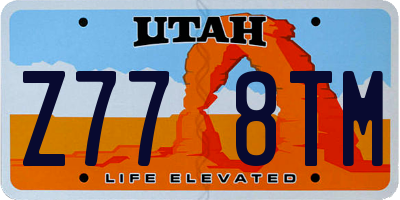 UT license plate Z778TM