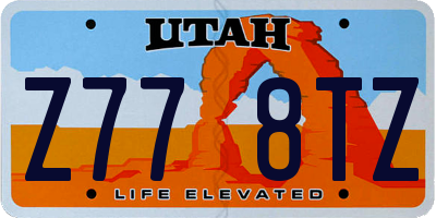 UT license plate Z778TZ