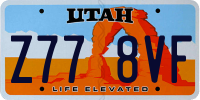 UT license plate Z778VF