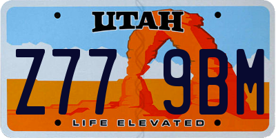 UT license plate Z779BM