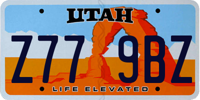UT license plate Z779BZ