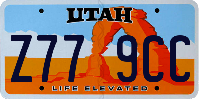 UT license plate Z779CC