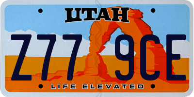 UT license plate Z779CE