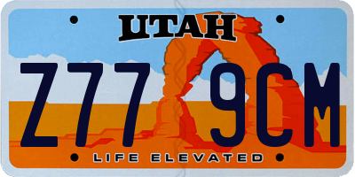 UT license plate Z779CM