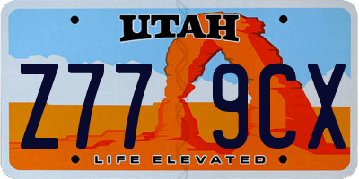 UT license plate Z779CX