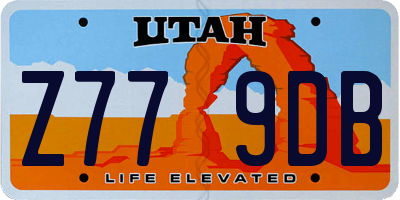 UT license plate Z779DB