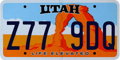 UT license plate Z779DQ