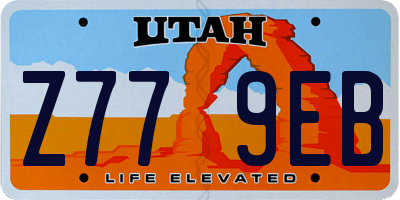 UT license plate Z779EB