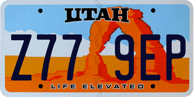 UT license plate Z779EP