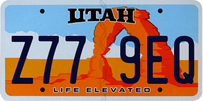 UT license plate Z779EQ